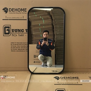 Gương Chữ Nhật Khung Gỗ Đen Cao Cấp Dehome - DG69DC