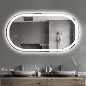 Gương Nhà Tắm Bầu Dục Đèn Led Cao Cấp Dehome - D126.5C