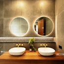 Gương tròn nhà tắm có đèn led cao cấp Dehome - D60.2L