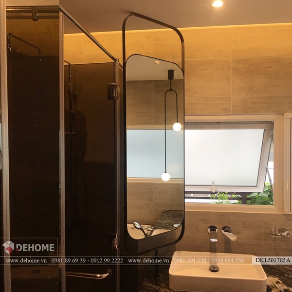 Gương phòng tắm khung inox sơn tĩnh điện Dehome - DKL501785A