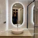 Gương nhà tắm khung mạ PVD tích hợp sấy hơi nước Dehome - DPVD612.4A