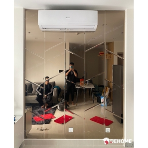 Gương dán tường phòng khách Bỉ đồng Dehome - DT85
