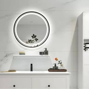 Gương khung sơn tĩnh điện tròn cao cấp led hỗn hợp Dehome - DKL70.3A