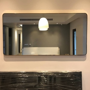 Gương khung inox mạ PVD màu vàng hồng phòng tắm Dehome - DPVD1890A