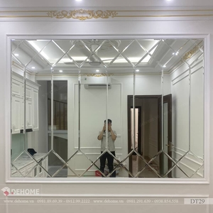 Gương nghệ thuật dán tường phòng khách cao cấp - DT29