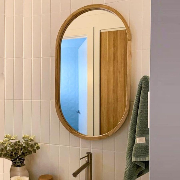 Gương Soi Phòng Tắm Khung Gỗ Tự Nhiên Dehome - DG610TNA   