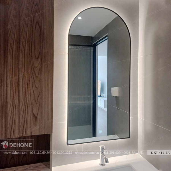 Gương Phòng Tắm Có LED Khung Sơn Tĩnh Điện Cao Cấp Dehome - DKL612.2A