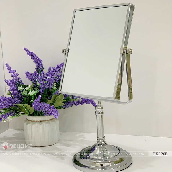 Gương Trang Điểm Khung Inox Để Bàn Cao Cấp Dehome - DKL20E