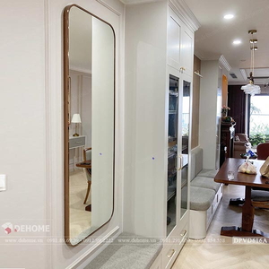 Gương Soi Toàn Thân Khung Inox Mạ Vàng Hồng Cao Cấp Dehome - DPVD616A