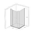 Vách Ngăn Nhà Tắm Khung Inox Cao Cấp - FE11