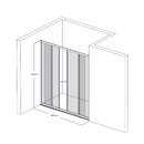 Vách Ngăn Phòng Tắm Kính 3x4 Khung Màu Vàng Gold Cao Cấp - FE05