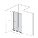Vách Ngăn Phòng Tắm Kính Khung Màu Bạc Aluminium Cao Cấp - FE08