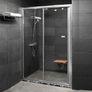 Vách Kính Phòng Tắm Cao Cấp 1x2 Phẳng Chrome - FE03