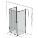 Vách Kính Phòng Tắm Khung Kim Loại Cao Cấp - FE16