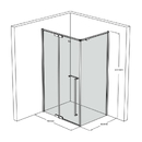 Phòng Tắm Vách Kính Khung Kim Loại Cao Cấp - FE21