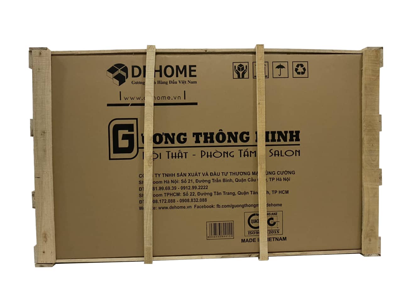 đóng gói sản phẩm gương nhà vệ sinh có led