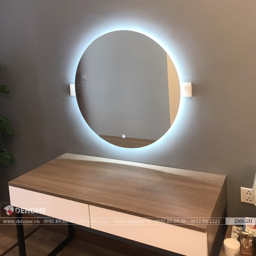 gương bàn trang điểm đèn led kiểu dáng tràn viền