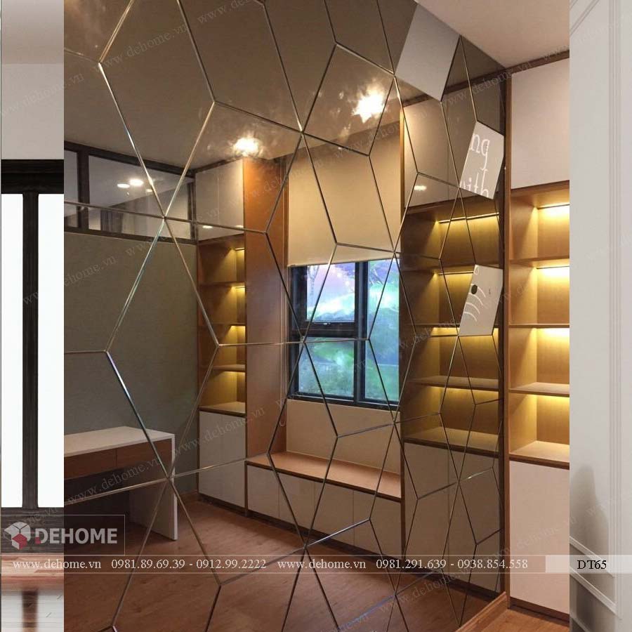 gương ghép trang trí màu đồng