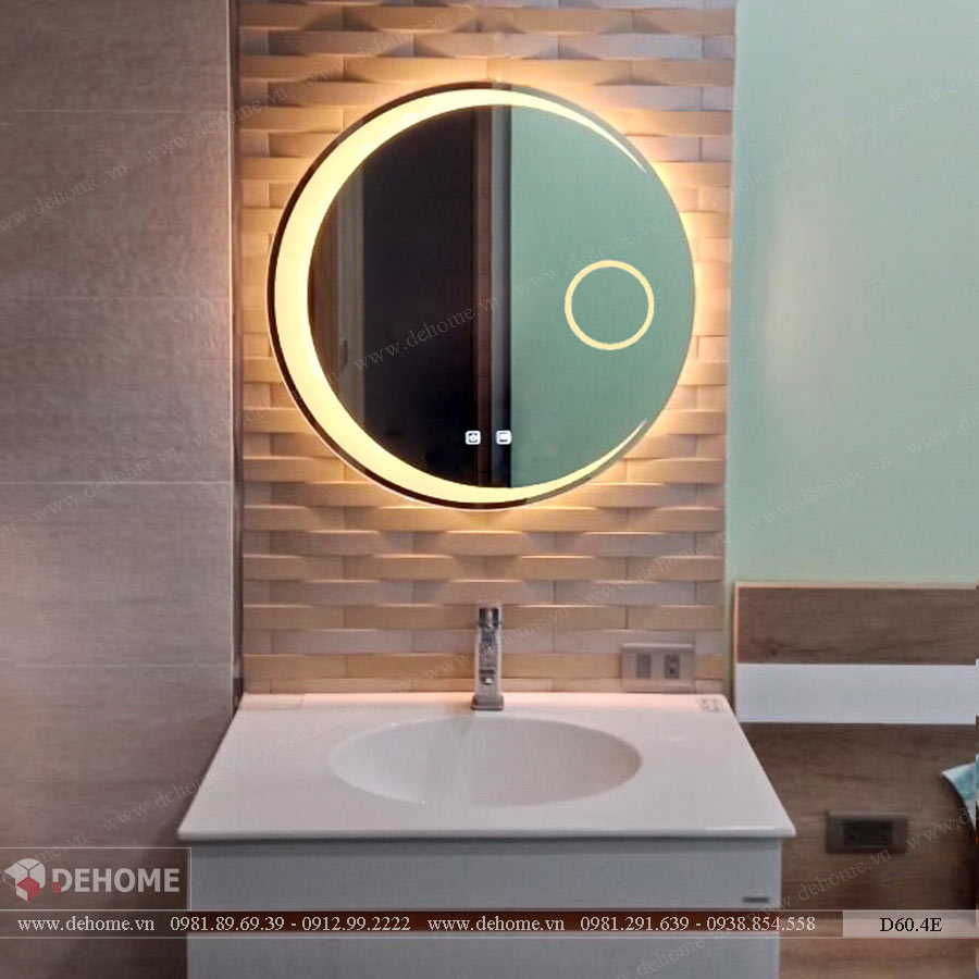 gương phòng tắm cao cấp hình tròn dehome