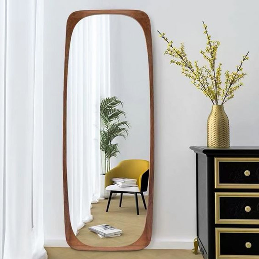 cách lắp gương đừng bằng khung gỗ đẹp