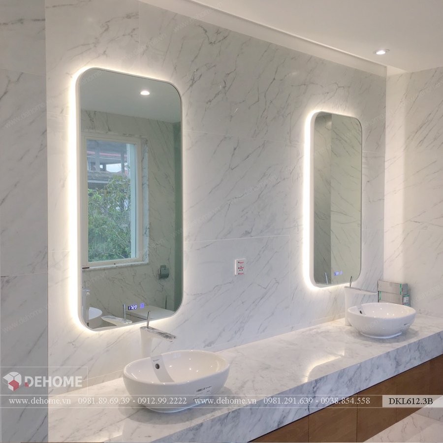 Gương phòng tắm khung sơn tĩnh điện