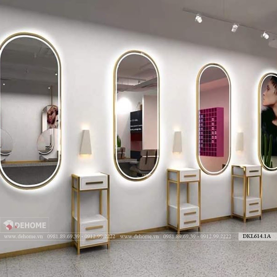 Gương cho spa có gắn đèn LED vô cũng thu hút