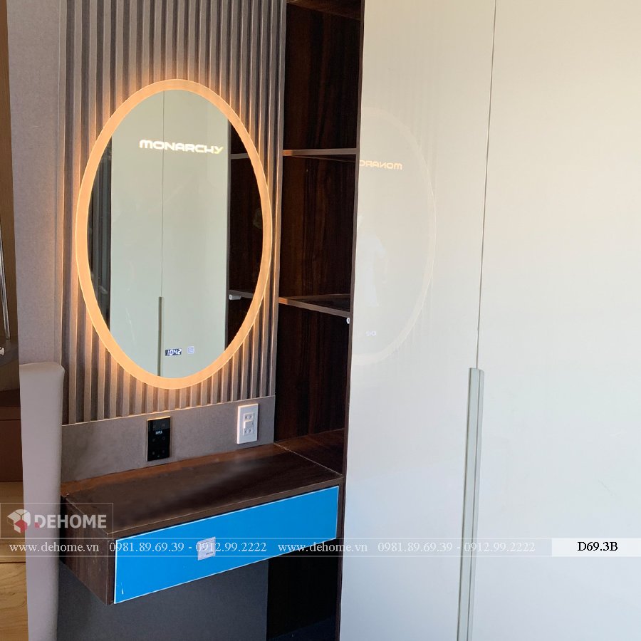 Gương đèn led bàn trang điểm phôi Bỉ nhập khẩu Dehome
