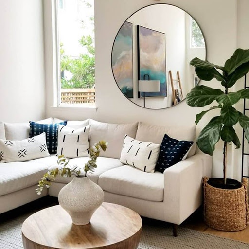 Gương treo phòng cách đương đại tối giản hóa chi tiết