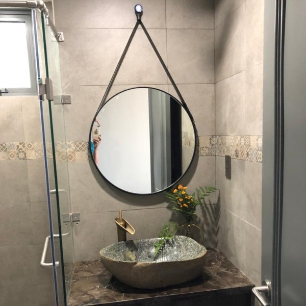 Gương dây da phòng tắm