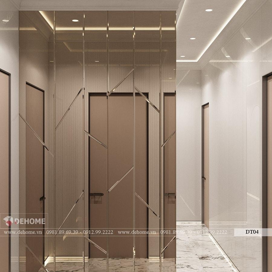 Gương ghép trang trí phòng khách