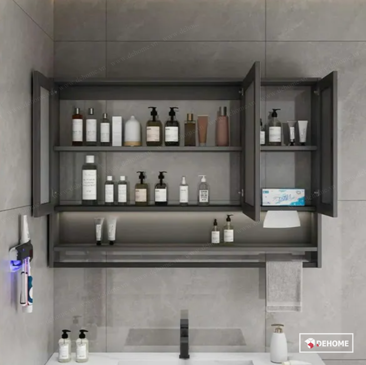 Vì sao nên lắp tủ gương ở phòng tắm